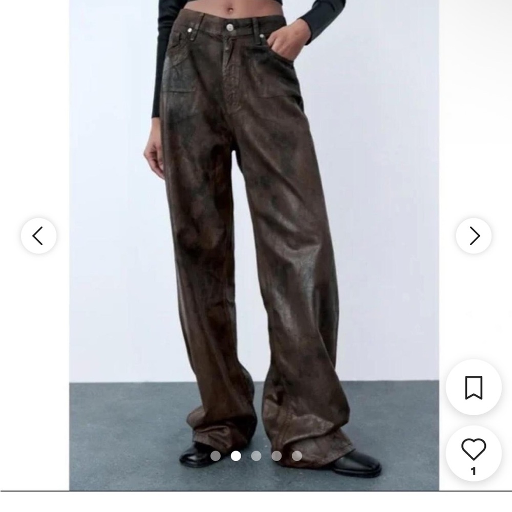 Zara Dark Brown Flare Jeans